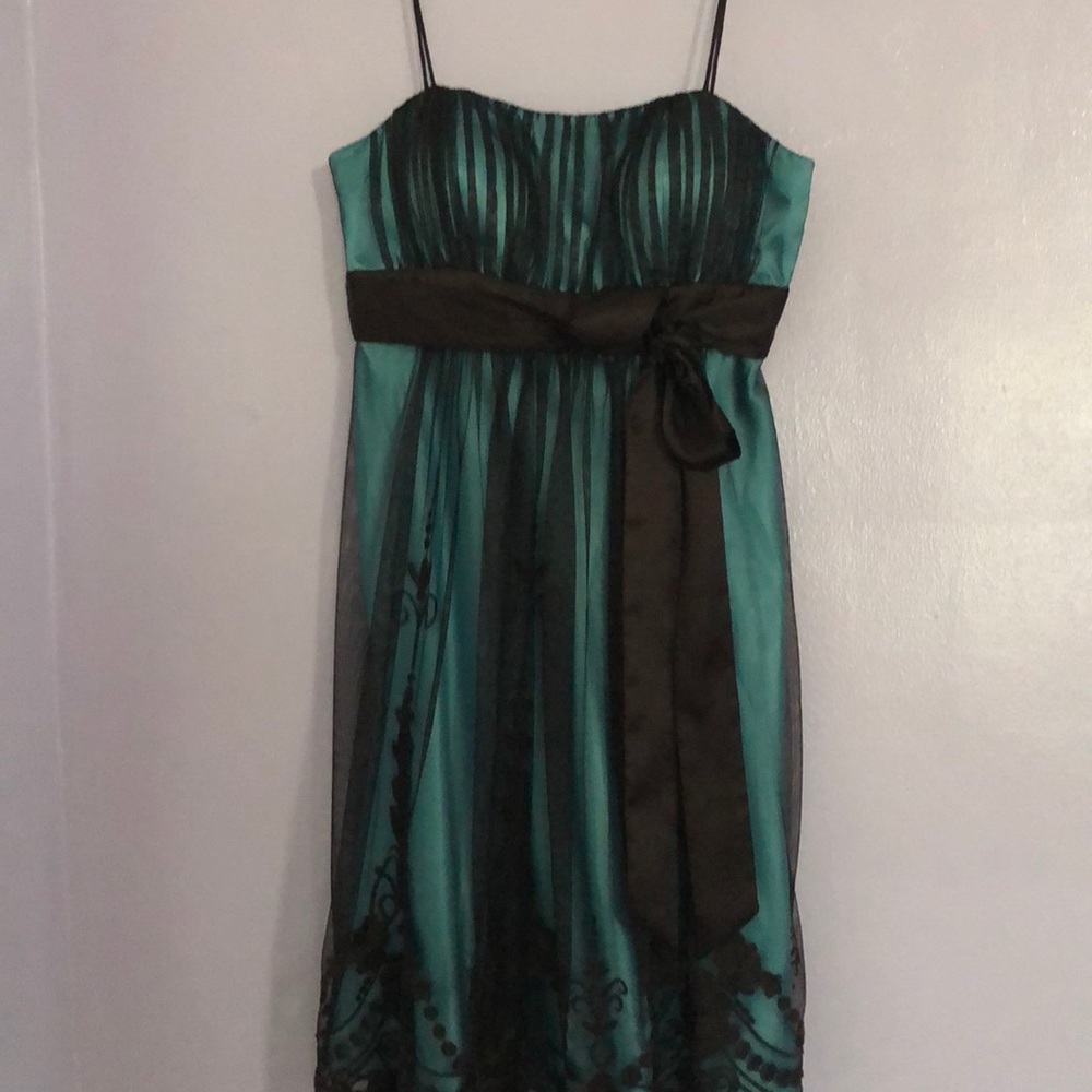 Blue lace dress
